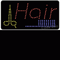 Affordable LED L7206 Hair Scissors-Comb LED Sign, 12